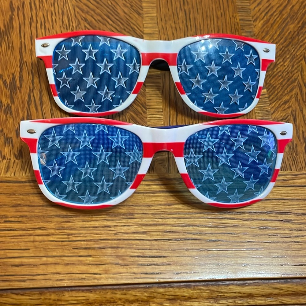 2 Pair Patriot sunglasses